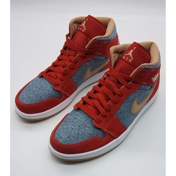 Air Jordan 1 Mid \'Denim Red\' DM4352-600 main image 7